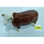 A Beswick bull, Ch of Champions. 4½'' high