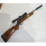 A BSA .177 calibre air rifle with telescopic sighting scope