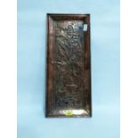 A Newlyn type Arts and Crafts embossed copper tray. 23½'' wide