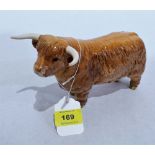 A Beswick Highland Longhorn bull. 5'' high