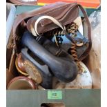 A quantity of sundries to include ceramics, a pair of Zeiss Jena Jenoptem 8x30w binoculars,