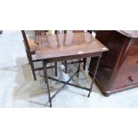 A George III mahogany spider leg side table. 24'' wide A.F