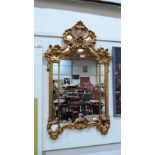 A rococo revival pier looking glass of recent manufacture. 52'' high