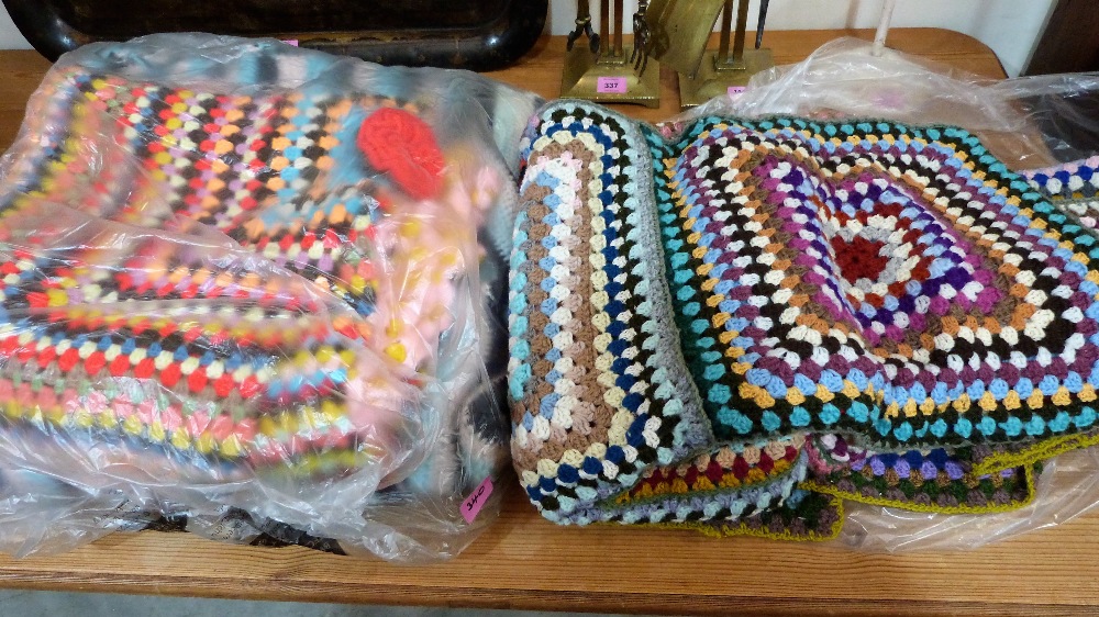 Three hand crocheted double bedspreads