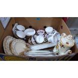 A box of miscellaneous teaware