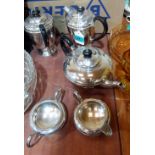 A six piece Civic Plate tea service