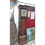 An 18th century oak longcase clock, 8 day movement, the brass and silvered dial signed C. Pitt,