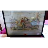 GEORGE CRUIKSHANK: A coloured engraving 'Monstrosities of 1825 & 26'. 9½'' x 15''