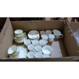 A 25 piece Royal Worcester part coffee service and a 12 piece Adderley part service