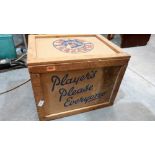 A Player's Navy Cut wooden crate. 20'' wide
