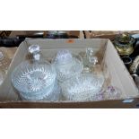 Two boxes of sundry glassware