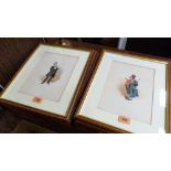 Fourteen framed Dickens prints after Kyd