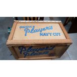 A Player's Navy Cut wooden crate. 25½'' wide