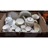 2 part dinner services and a quantity of teaware