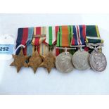 Orders, Decorations and Medals: A WW2 group of 6 medals, Pte A A Why 1441493; The 1939-1945 Star;