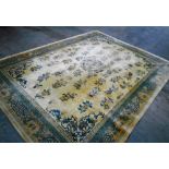 A beige ground Chinese rug. 144'' x 108''