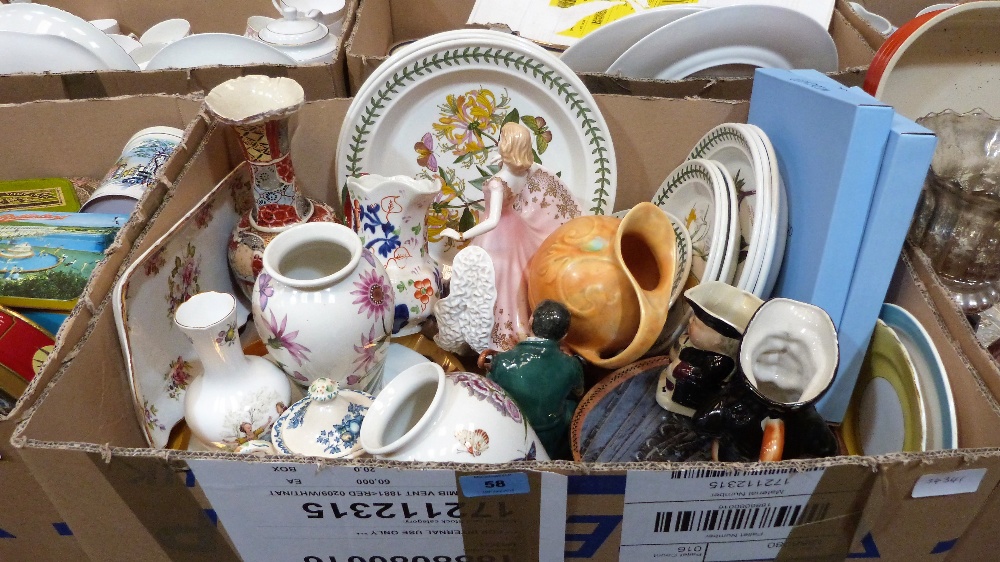 A box of cut and other glassware and a quantity of decorative ceramics - Image 2 of 2