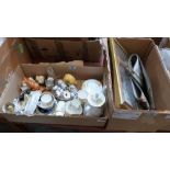 Two boxes of ceramics and sundries