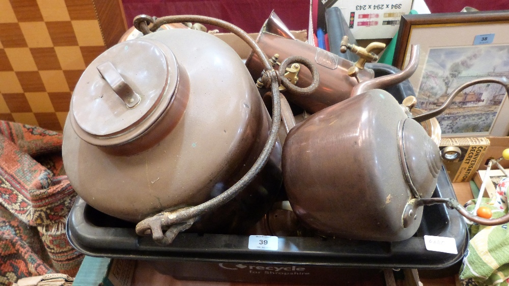 A quantity of copperware