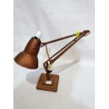 A Herbert Terry & Sons of Redditch Anglepoise lamp. Re-painted