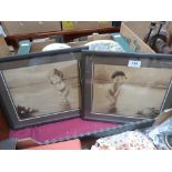 A pair of American sepia humorous prints after W.S. Gephare 8'x10'