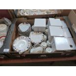 Two boxes of miscellaneous teaware