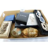 A collection of silver and white metal jewellery and sundries