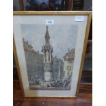 SAMUEL PROUT BRITISH 19TH CENTURY A coloured lithograph, Basle. Signed in pencil 20'x14'