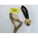 Two ladys' 9ct cased wristwatches