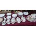 A late 19th century extensive dinner service, Staffordshire 'Furnival' pattern, of 78 pieces