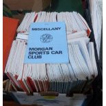 A box of Morgan Sports Car Club Miscellany magazines