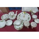 A Colclough 28 piece Ivy pattern tea service to include the cakestand