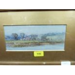 WILLIAM S.COLEMAN. BRITISH 19TH CENTURY Landscape with haycarts and figures. Signed. Watercolour