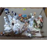 A collection of ceramic figurines