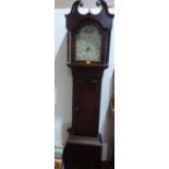 A George III oak 30hr longcase clock, dial signed Evan Williams, Merthyr