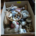 A box of Beswick, Royal Doulton and other ceramics