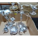 A collection of silver plate