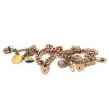 EARLY TWENTIETH CENTURY CURB LINK BRACELET unmarked,