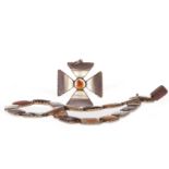 FINE VICTORIAN AGATE AND HARDSTONE NECKLACE AND PENDANT the necklace formed by rectangular sections