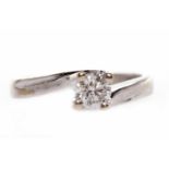 EIGHTEEN CARAT GOLD DIAMOND SOLITAIRE RING set with a round brilliant cut diamond of approximately