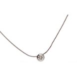 DIAMOND SOLITAIRE PENDANT the collet set round brilliant cut diamond of approximately 0.