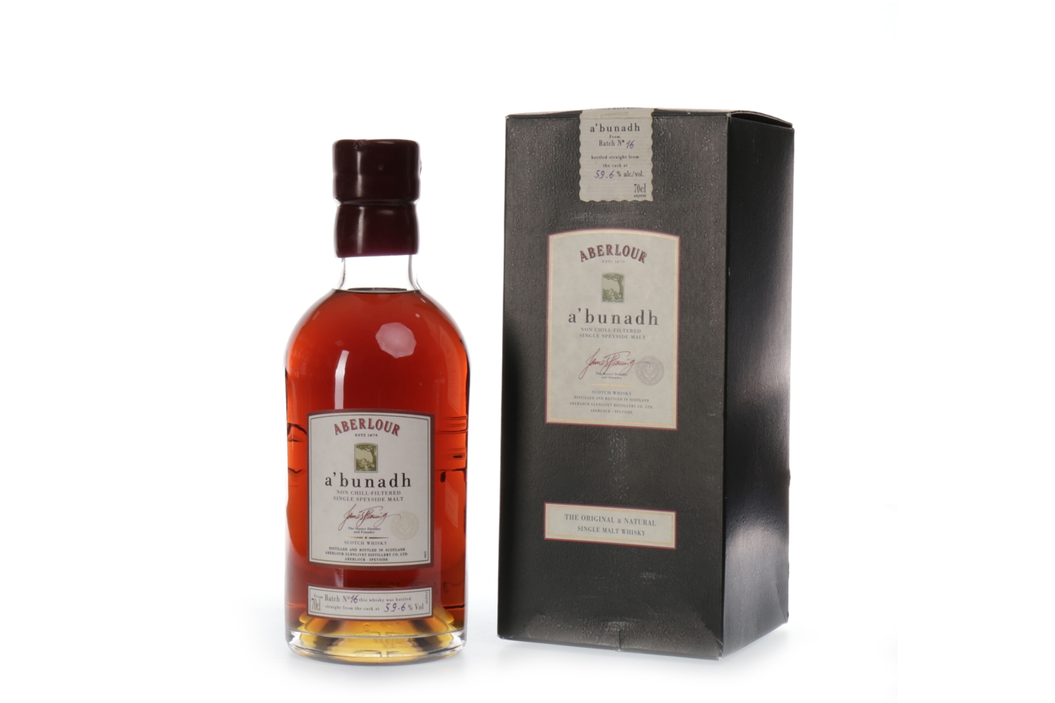 ABERLOUR A'BUNADH BATCH #16 Active. Aberlour, Banffshire. Matured in Oloroso sherry butts. 70cl, 59.