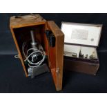 TWO MICROSCOPES each in wooden case, one bearing the name 'C. Baker London' and the other 'R. & J.