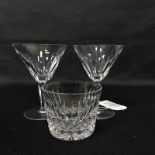 SET OF EIGHT WATERFORD CRYSTAL GLASSES along with six matching liquor glasses and other Waterford