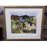 PRINT OF 'SCARECROW' BY ANNA PUGH framed and under glass