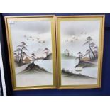 PAIR OF CHINESE LANDSCAPES