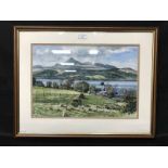 WILLIAM LEES, BRODICK BAY AND GOATFELL, ARRAN watercolour,