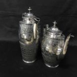 INDIAN SILVER PLATED FOUR PIECE TEA SERVICE