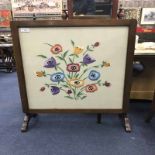 DRESSING TABLE MIRROR along with a firescreen and a chess table