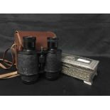PAIR OF ZENITH FIELD BINOCULARS in original carry case, along with another pair of binoculars,